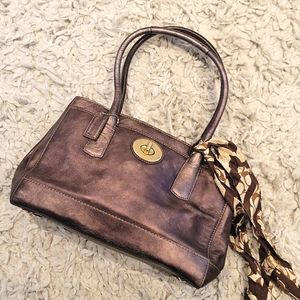 Bronze leather Coach Purse